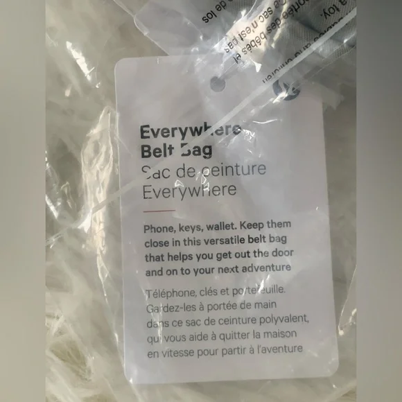 Lululemon Everywhere belt bag 1L, Silver Drop/ White -Discontinued - Picture 10 of 16